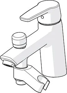 Смеситель на борт ванны на 1 отверстие Oras Saga хром 3946F, 3