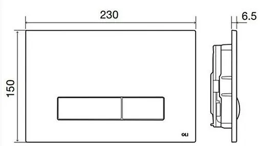 Клавиша смыва для унитаза OLI Glam 139184 белый Клавиша смыва для унитаза OLI Glam 139184 белый