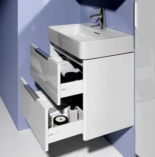 Тумба-умывальник подвесная Laufen Base 105 белый 4.0245.2.110.261.1+8.1396.6.000.104.1