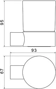 Стакан Aquatek Лира хром AQ4404CR, 2