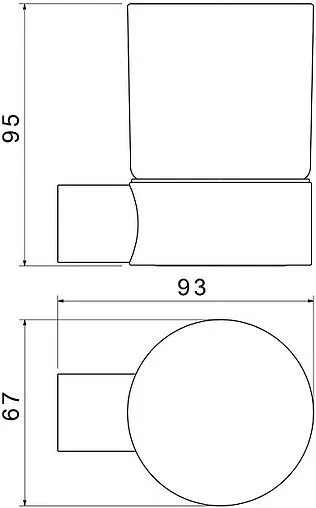 Стакан Aquatek Лира хром AQ4404CR
