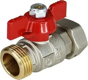 Кран шаровый с накидной гайкой 1"н x 1"нг Elsen EV10.4201, 1