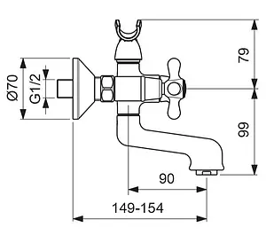 Смеситель для ванны Vidima Retro хром BA355AA, 2