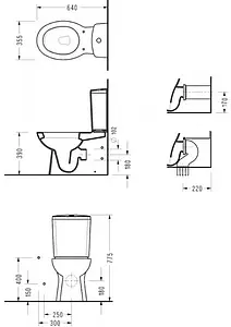 Унитаз-компакт Serel Etna белый EN02, 2