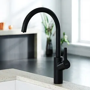 Смеситель для кухни с подключением к фильтру Damixa Eclipse чёрный матовый 310721300 Смеситель для кухни с подключением к фильтру Damixa Eclipse чёрный матовый 310721300, 3