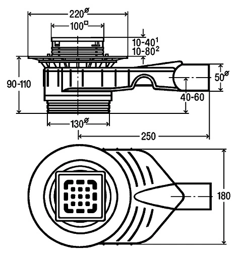 Трап горизонтальный Set Viega Advantix Top 4914.1 100x100мм 669201