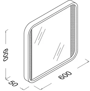 Зеркало с подсветкой ISVEA Soffice 60 с подогревом дуб серый 23SQ4017060I Зеркало с подсветкой ISVEA Soffice 60 с подогревом дуб серый 23SQ4017060I, 2