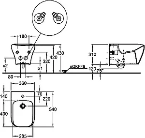 Биде подвесное Keramag myDay белый 235450000, 2