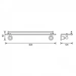 Полка Aquanet брашированная бронза 3887 Полка Aquanet брашированная бронза 3887, 2