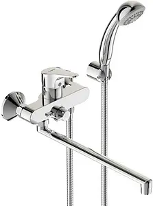 Смеситель для ванны с длинным изливом Vidima Next хром BA372AA Смеситель для ванны с длинным изливом Vidima Next хром BA372AA, 1