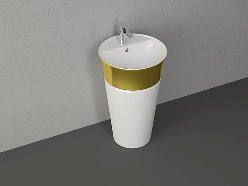 Раковина ISVEA Azur 51 золото/белый 10SYS1002