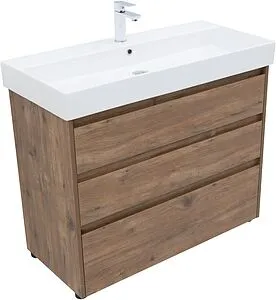 Тумба-умывальник напольная Aquanet Nova Lite 100 дуб рустикальный 00302480+ Тумба-умывальник напольная Aquanet Nova Lite 100 дуб рустикальный 00302480+, 4