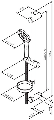 Душевая стойка Am.Pm Spirit хром F0170064