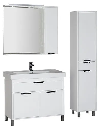 Шкаф-зеркало Aquanet Гретта 100 R белый 00179208