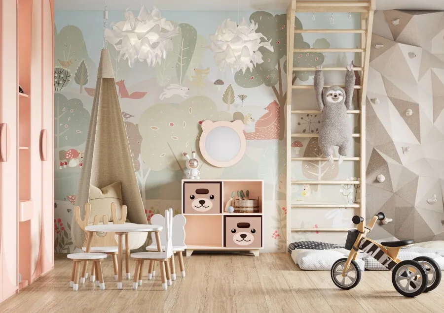 Зеркало Aquaton Каспер Мишка 50 розовый матовый 1A283302CR1E0