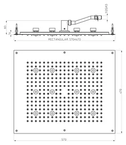 Лейка верхнего душа Bossini DREAM - Rectangular Light хром H37455.030, 2