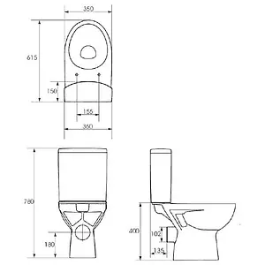 Унитаз-компакт безободковый Cersanit Parva New Clean On белый S-KO-PA011-3/6-COn-DL-w Унитаз-компакт безободковый Cersanit Parva New Clean On белый S-KO-PA011-3/6-COn-DL-w, 2