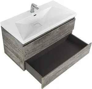 Тумба-умывальник подвесная Cezares Molveno 100 Legno Grigio MOLVENO-100-2C-SO-LG+CEZ1000/500-LV-MR Тумба-умывальник подвесная Cezares Molveno 100 Legno Grigio MOLVENO-100-2C-SO-LG+CEZ1000/500-LV-MR, 4