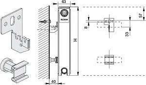 Радиатор стальной панельный Elsen ERV тип 11 300 x 1600 мм ERV110316 Радиатор стальной панельный Elsen ERV тип 11 300 x 1600 мм ERV110316, 3