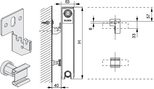 Радиатор стальной панельный Elsen ERV тип 11 300 x 800 мм ERV110308