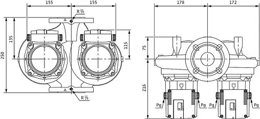 Насос циркуляционный Wilo TOP-SD 40/10-EM 2-SPEEDS 2165553
