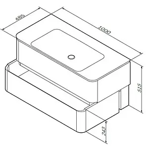 Тумба под умывальник подвесная Am.Pm Sensation 100 белый M30FHX1002WG Тумба под умывальник подвесная Am.Pm Sensation 100 белый M30FHX1002WG, 2