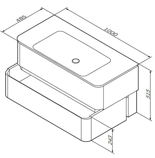 Тумба под умывальник подвесная Am.Pm Sensation 100 белый M30FHX1002WG Тумба под умывальник подвесная Am.Pm Sensation 100 белый M30FHX1002WG