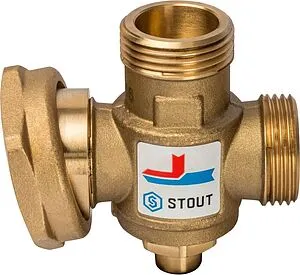 Трехходовой термостатический антиконденсационный клапан 1" Kvs 3.2 Stout SVM-0050-327007 Трехходовой термостатический антиконденсационный клапан 1" Kvs 3.2 Stout SVM-0050-327007, 2