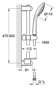 Душевая стойка Grohe Euphoria 110 Massage хром 27243001, 2
