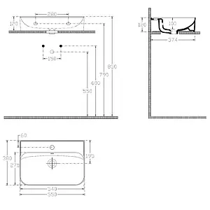 Раковина ISVEA SistemaU 55 белый 10PL53055SV Раковина ISVEA SistemaU 55 белый 10PL53055SV, 2