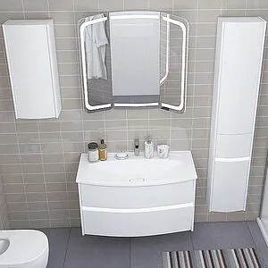 Тумба-умывальник подвесная Aquaton Астера 95 белый 1A1953K0AS010, 4