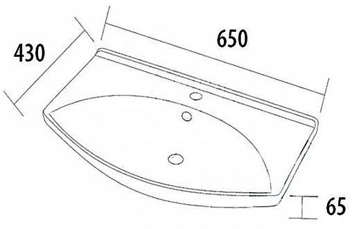Раковина Dreja Лагуна 65 белый 00177677