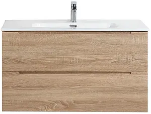 Тумба-умывальник подвесная BelBagno ETNA 90 Rovere Bianco ETNA-900-2C-SO-WO-P+ Тумба-умывальник подвесная BelBagno ETNA 90 Rovere Bianco ETNA-900-2C-SO-WO-P+, 1