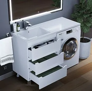 Тумба-умывальник напольная Uperwood Tanos 120 L белый 291021001 Тумба-умывальник напольная Uperwood Tanos 120 L белый 291021001, 4