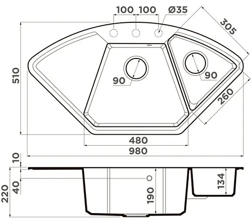 Мойка кухонная Omoikiri Yonaka 98-C-CA карамель 4993713