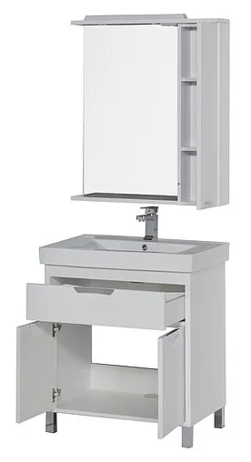 Шкаф-зеркало Aquanet Гретта 75 R белый 00176899