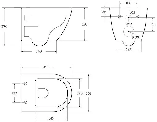 Унитаз подвесной безободковый BelBagno Colorato серый матовый BB062CHR-GR