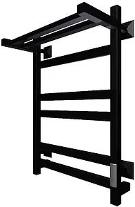 Полотенцесушитель электрический лесенка Тругор Пэк сп 21 кв П 60х50 черный матовый ВГП Полотенцесушитель электрический лесенка Тругор Пэк сп 21 кв П 60х50 черный матовый ВГП, 1