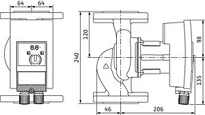 Насос циркуляционный Wilo Yonos MAXO 50/0.5-8 2120649 Насос циркуляционный Wilo Yonos MAXO 50/0.5-8 2120649, 4
