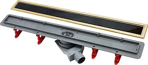 Лоток душевой Set 850мм h=52мм 0.8л/сек Pestan Confluo Premium Gold Black Glass Line 850 13100099 Лоток душевой Set 850мм h=52мм 0.8л/сек Pestan Confluo Premium Gold Black Glass Line 850 13100099, 3