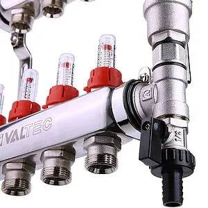 Группа коллекторная с расходомерами 4 отвода 1&quot;в/в x ¾&quot;ек Valtec VTc.589.EMNX.0604, 5
