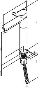 Смеситель для раковины Am.Pm X-Joy чёрный матовый F85A92022 Смеситель для раковины Am.Pm X-Joy чёрный матовый F85A92022, 2