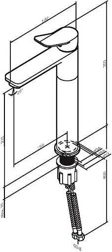Смеситель для раковины Am.Pm X-Joy чёрный матовый F85A92022 Смеситель для раковины Am.Pm X-Joy чёрный матовый F85A92022