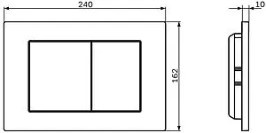 Клавиша смыва для унитаза Am.Pm PrimeFit S I090201 белый глянцевый Клавиша смыва для унитаза Am.Pm PrimeFit S I090201 белый глянцевый, 2