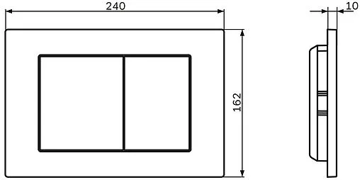 Клавиша смыва для унитаза Am.Pm PrimeFit S I090201 белый глянцевый Клавиша смыва для унитаза Am.Pm PrimeFit S I090201 белый глянцевый