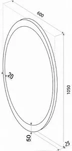 Зеркало с подсветкой Continent Lily Led 60x105 белый ЗЛП494 Зеркало с подсветкой Continent Lily Led 60x105 белый ЗЛП494, 2