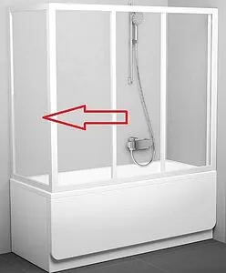 Боковая стенка 750мм прозрачное стекло Ravak Supernova APSV-75 95030102Z1, 1