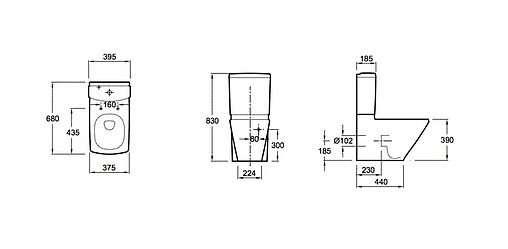 Чаша унитаза Jacob Delafon Escale белый 19038W-00 Чаша унитаза Jacob Delafon Escale белый 19038W-00
