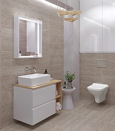 Шкаф-зеркало Cersanit Moduo 80 белый SB-LS-MOD40/Wh+SB-LS-MOD40/Wh