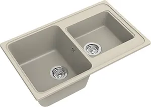 Мойка кухонная Ewigstein Elegant E-R80D бежевый Мойка кухонная Ewigstein Elegant E-R80D бежевый, 1